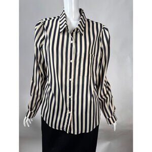 Striped Button-Up Blouse By KNT By Kova And T